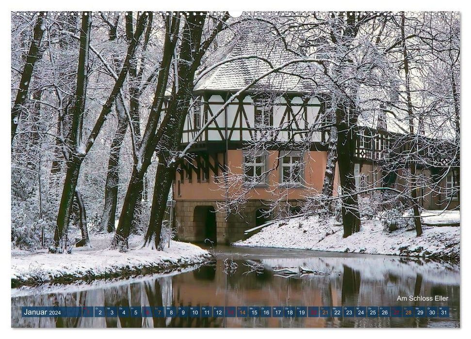 Paysages du parc de Düsseldorf (calendrier mural CALVENDO Premium 2024) 