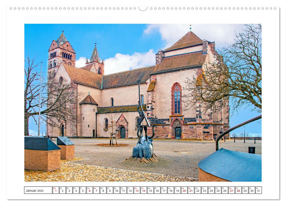 Breisach - city on the Rhine with charm (CALVENDO Premium Wall Calendar 2024) 