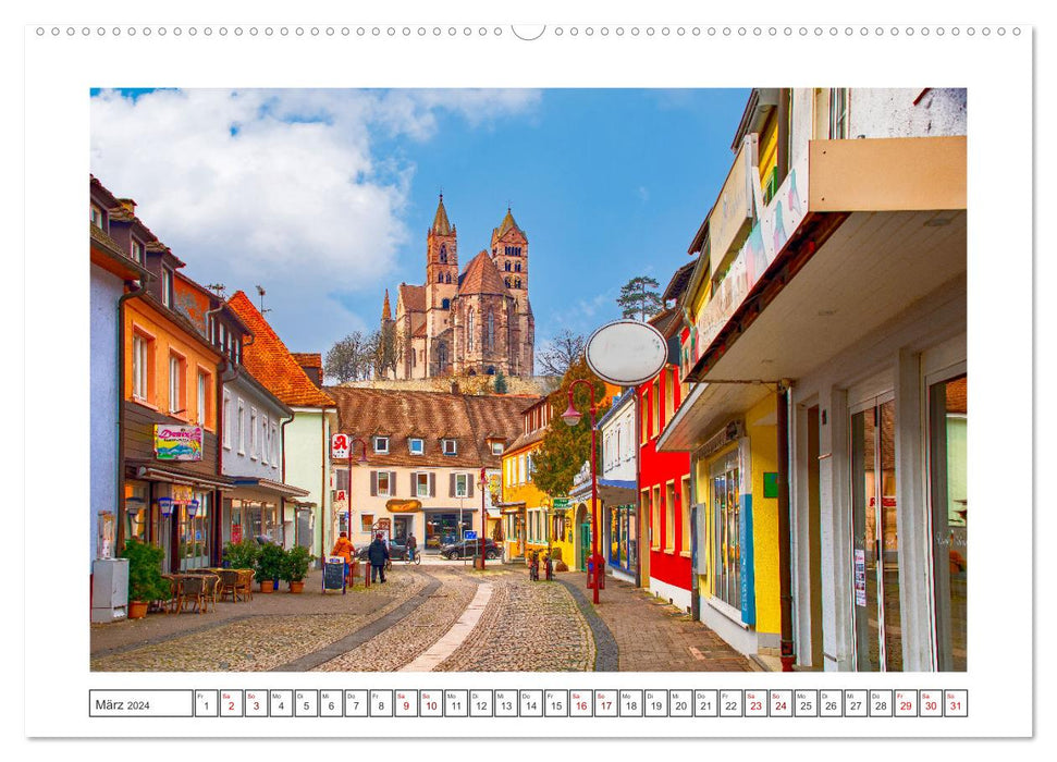 Breisach - city on the Rhine with charm (CALVENDO Premium Wall Calendar 2024) 