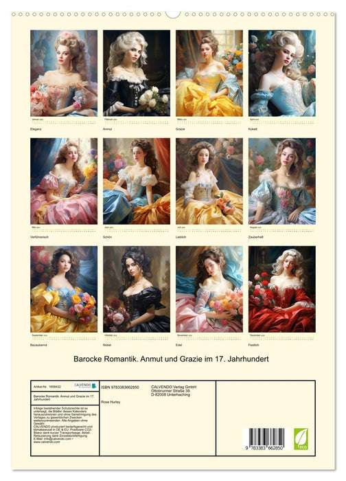 Baroque romance. Grace and Grace in the 17th Century (CALVENDO Premium Wall Calendar 2024) 