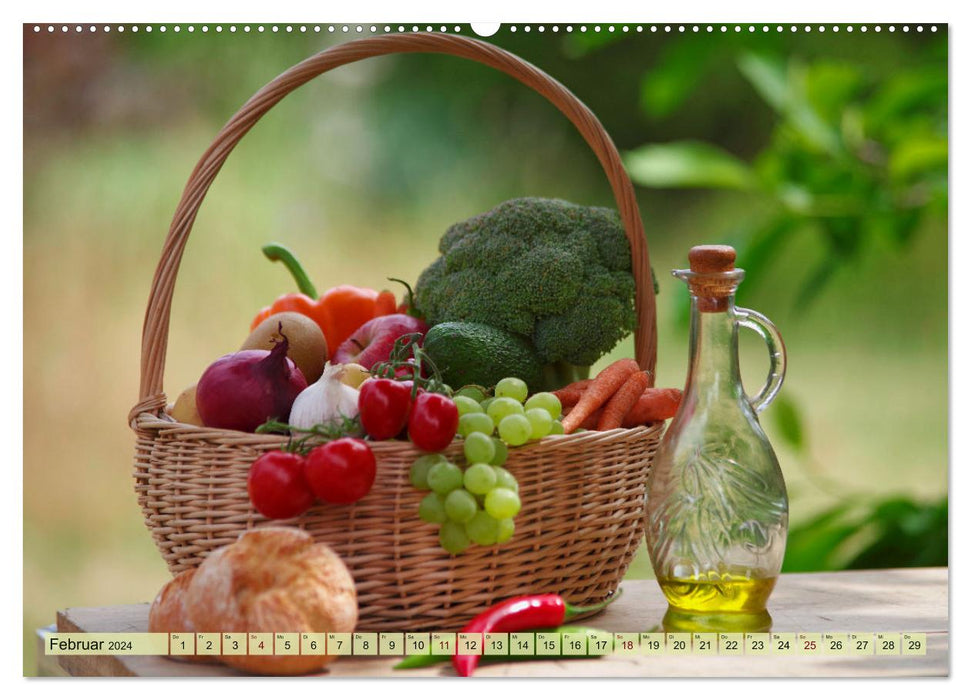 Naturally vegan - fresh healthy delicacies (CALVENDO wall calendar 2024) 