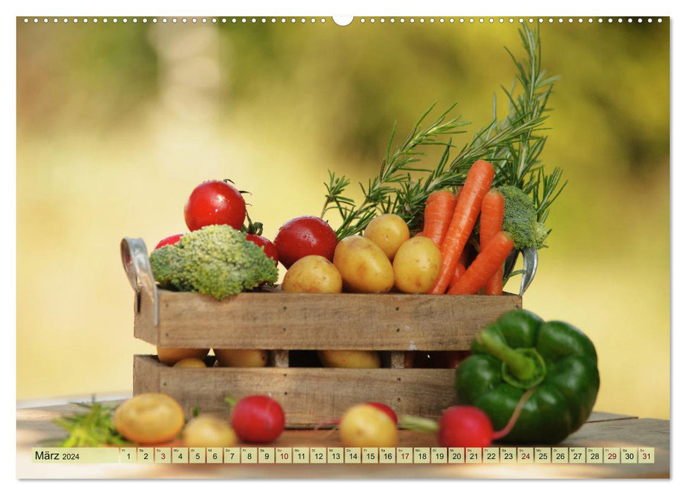 Naturally vegan - fresh healthy delicacies (CALVENDO wall calendar 2024) 