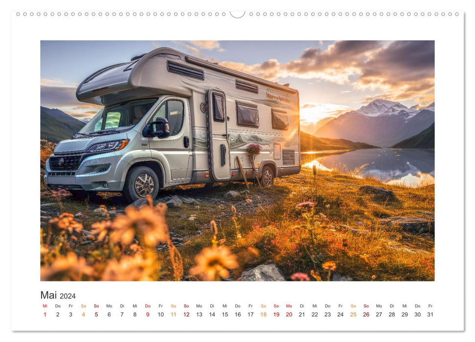 Adventure Camping (CALVENDO Wall Calendar 2024) 