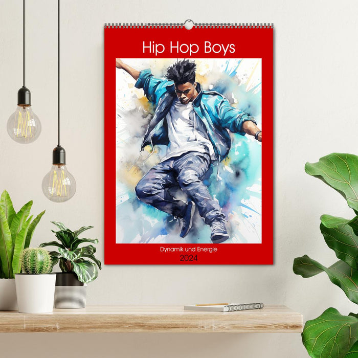 Hip Hop Boys. Dynamik und Energie (CALVENDO Wandkalender 2024)