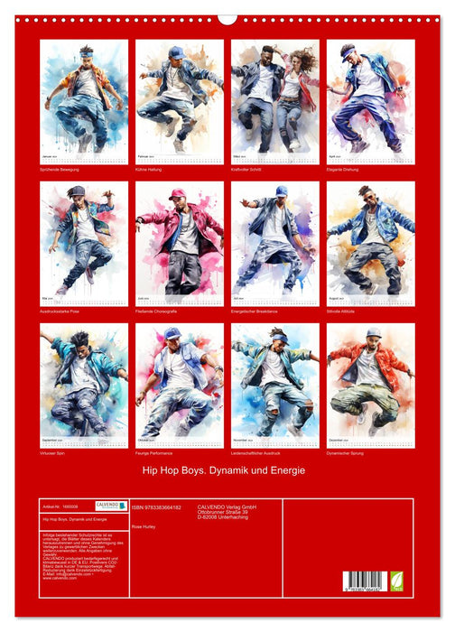 Hip hop boys. Dynamics and energy (CALVENDO wall calendar 2024) 