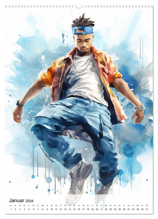Hip Hop Boys. Dynamik und Energie (CALVENDO Wandkalender 2024)