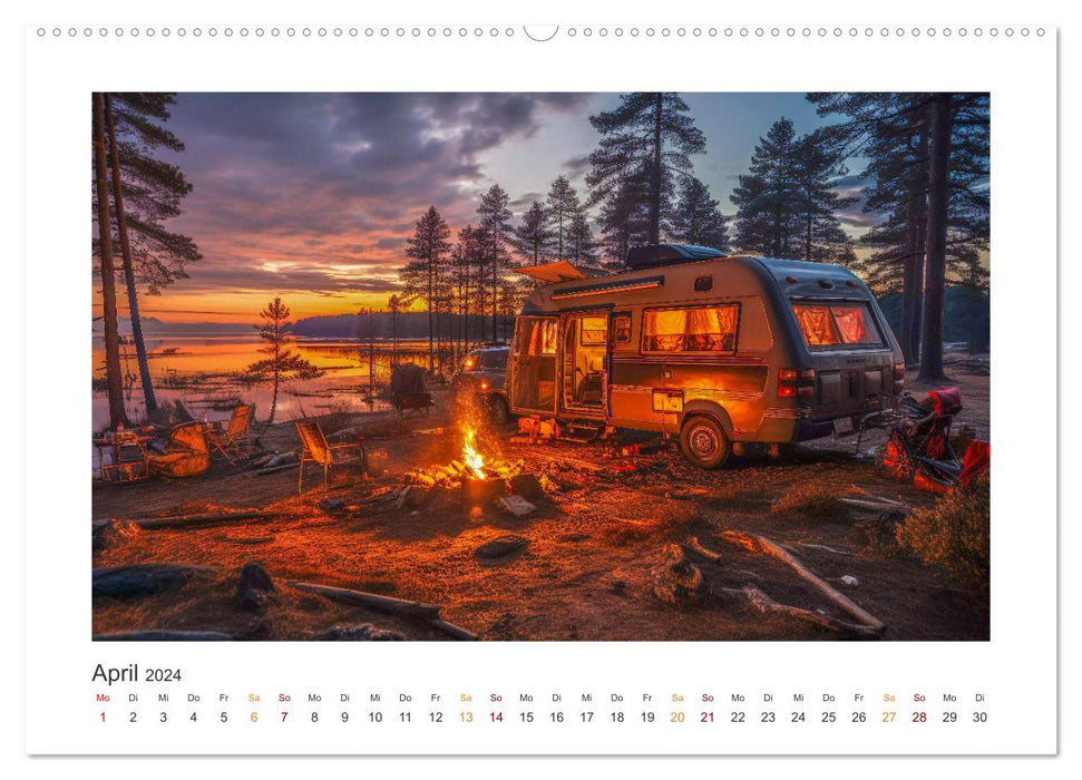 Camping aventure (Calvendo mural premium CALVENDO 2024) 