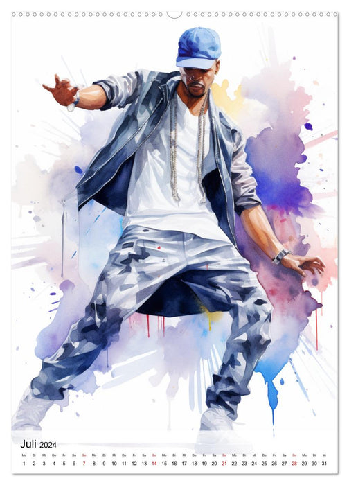 Hip hop boys. Dynamics and energy (CALVENDO Premium wall calendar 2024) 