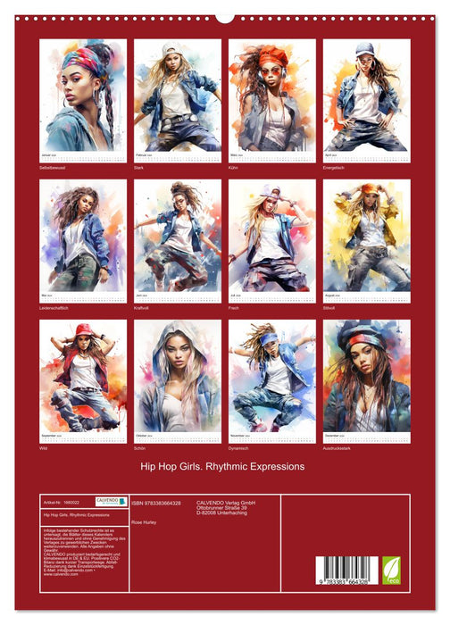 Hip Hop Girls. Rhythmic Expressions (CALVENDO Premium Wandkalender 2024)