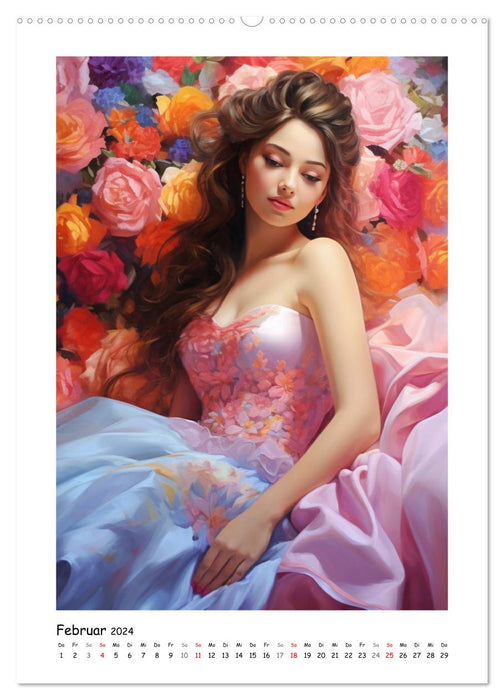 Elegance in splendor. Magical in an evening dress (CALVENDO Premium Wall Calendar 2024) 