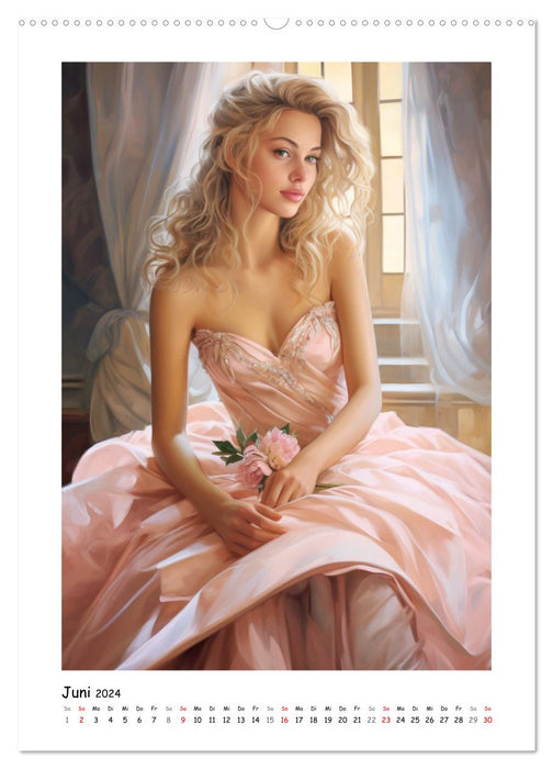Elegance in splendor. Magical in an evening dress (CALVENDO Premium Wall Calendar 2024) 