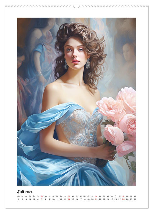 Eleganz im Glanz. Zauberhaft im Abendkleid (CALVENDO Premium Wandkalender 2024)