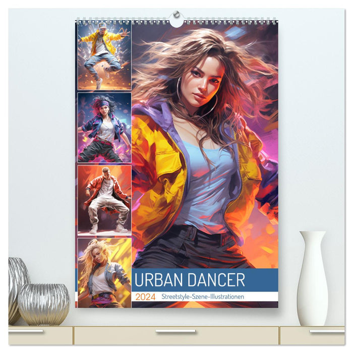 Urban Dancer. Streetstyle-Szene-Illustrationen (CALVENDO Premium Wandkalender 2024)