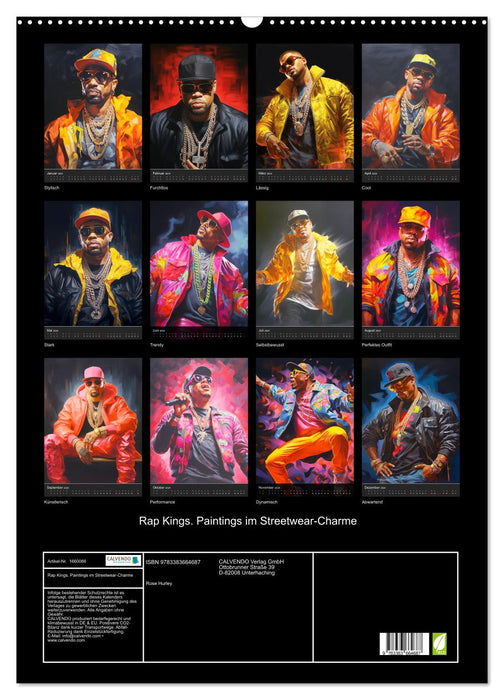 Rap Kings. Paintings im Streetwear-Charme (CALVENDO Wandkalender 2024)
