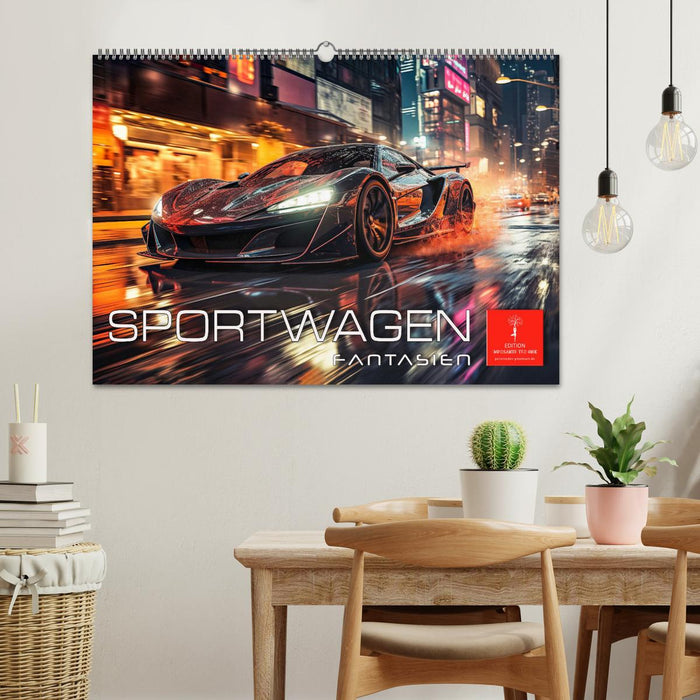 Sportwagen Fantasien (CALVENDO Wandkalender 2024)
