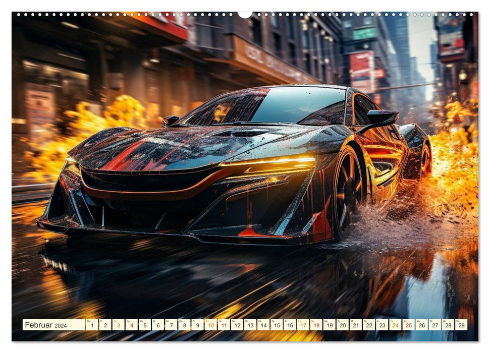 Sportwagen Fantasien (CALVENDO Premium Wandkalender 2024)