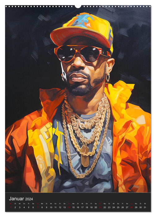 Rap Kings. Paintings im Streetwear-Charme (CALVENDO Premium Wandkalender 2024)