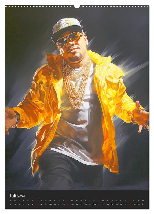 Rap Kings. Paintings with streetwear charm (CALVENDO Premium Wall Calendar 2024) 