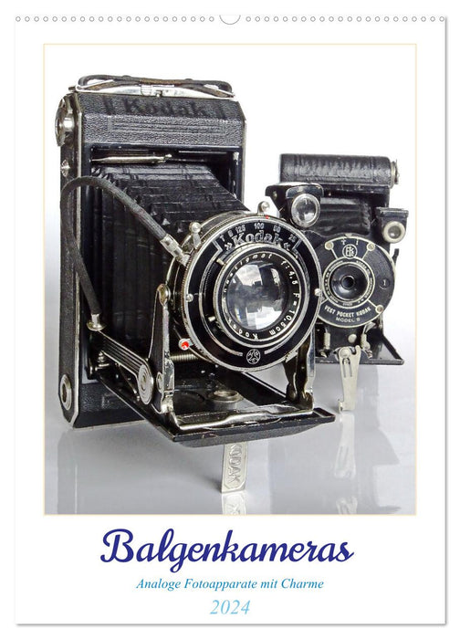 Balgenkameras - Analoge Fotoapparate mit Charme (CALVENDO Wandkalender 2024)