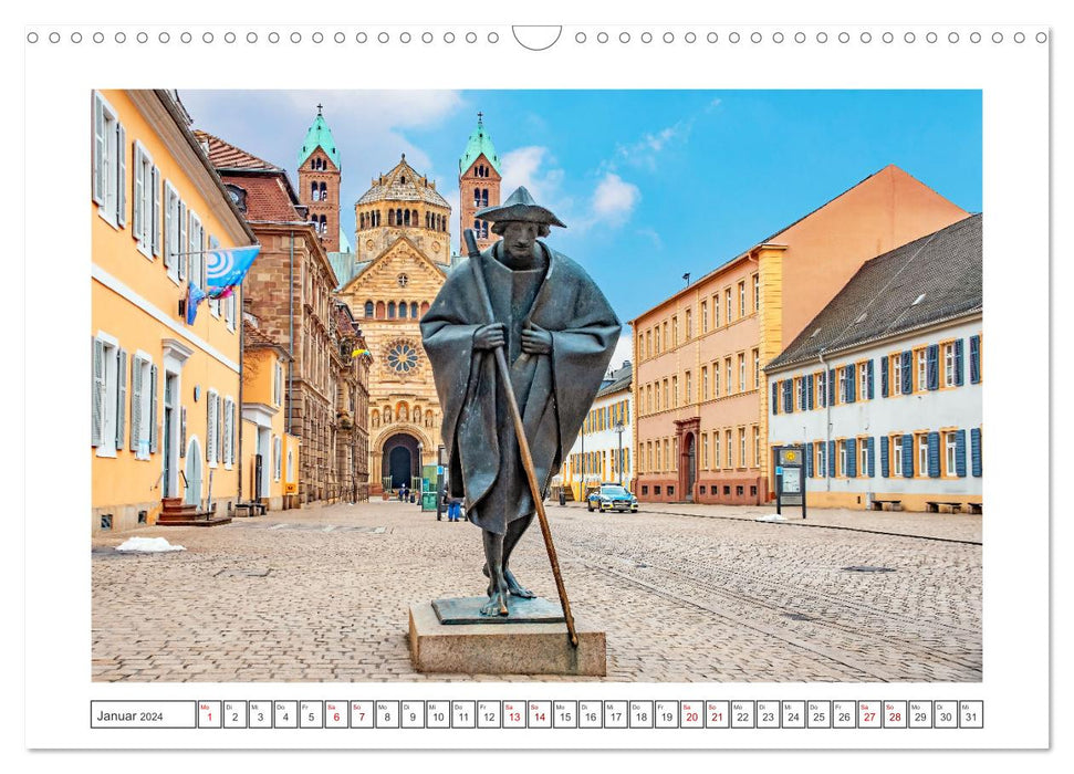 Stadt Speyer - wunderschönes Reiseziel (CALVENDO Wandkalender 2024)