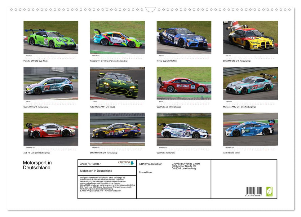 Motorsport in Germany (CALVENDO wall calendar 2024) 