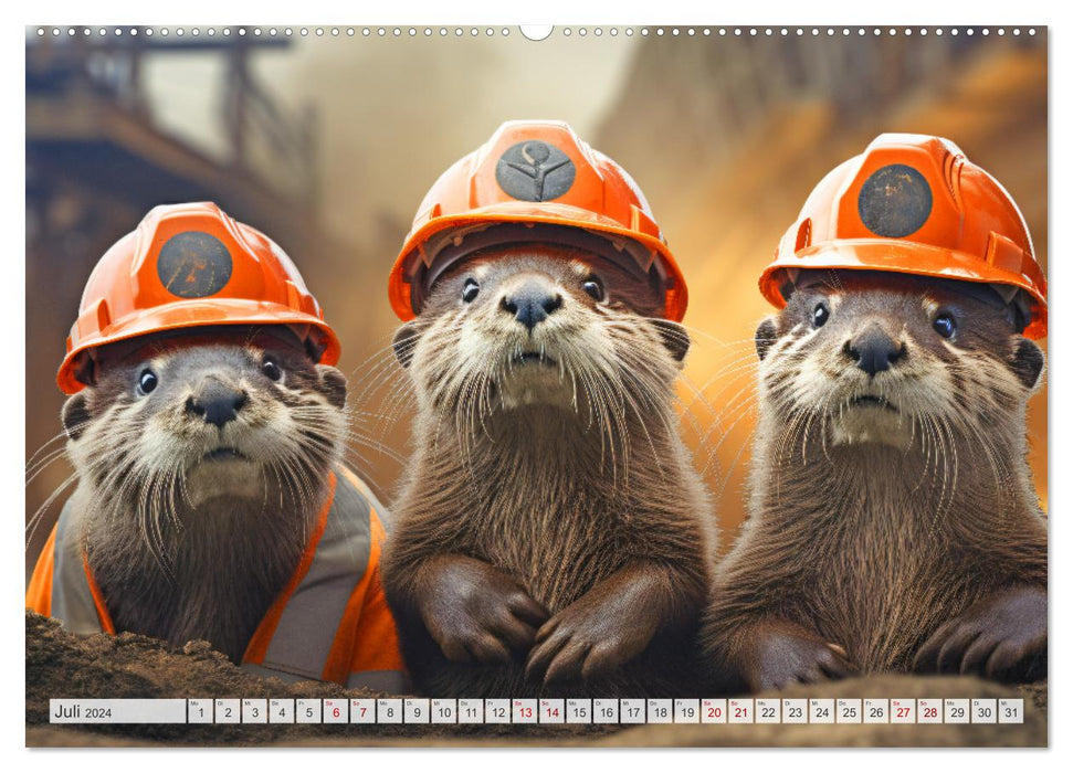 Otters at work (CALVENDO Premium wall calendar 2024) 