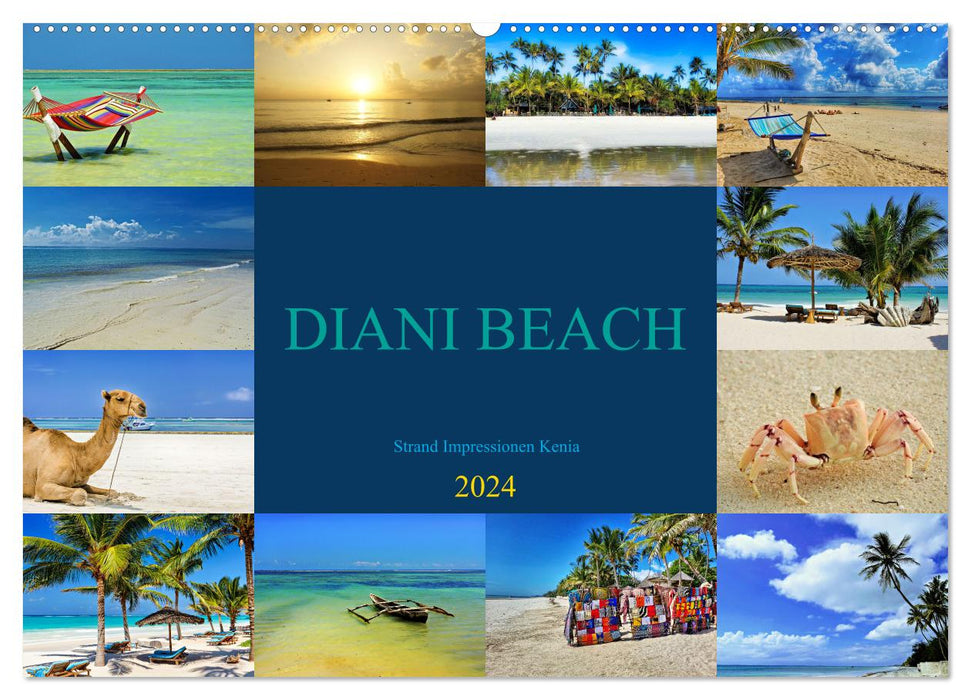 DIANI BEACH Strand Impressionen Kenia (CALVENDO Wandkalender 2024)