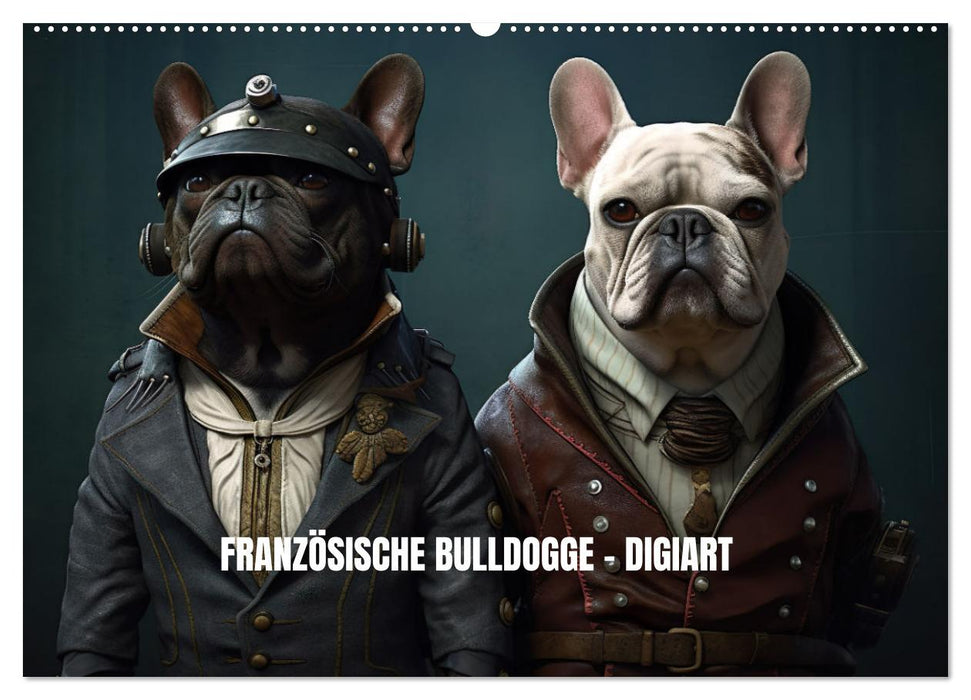 Französische Bulldogge KI Digiart (CALVENDO Wandkalender 2024)