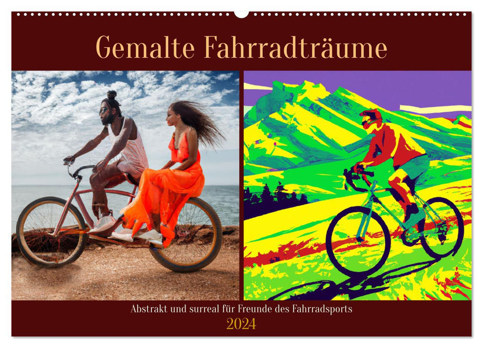 Gemalte Fahrradträume (CALVENDO Wandkalender 2024)
