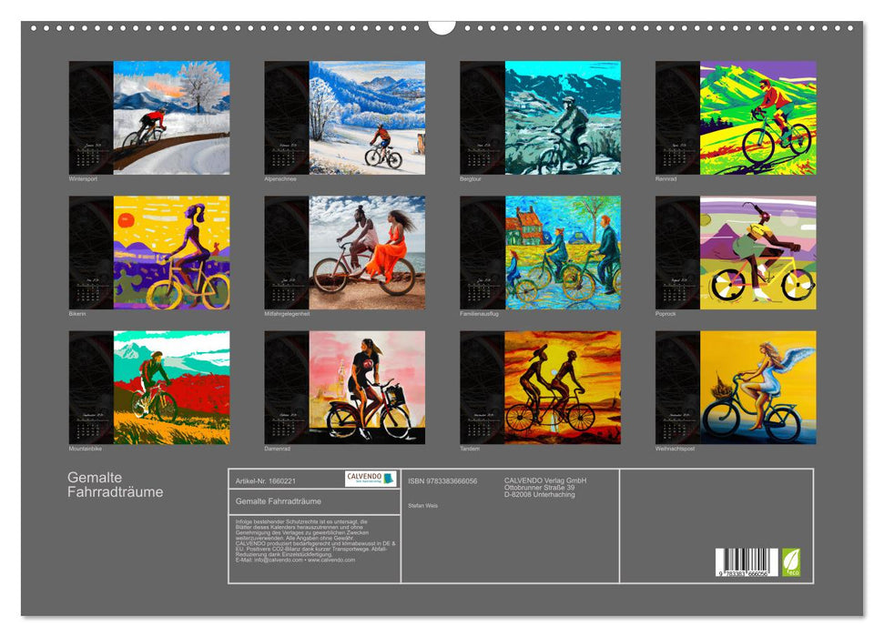 Painted bicycle dreams (CALVENDO wall calendar 2024) 