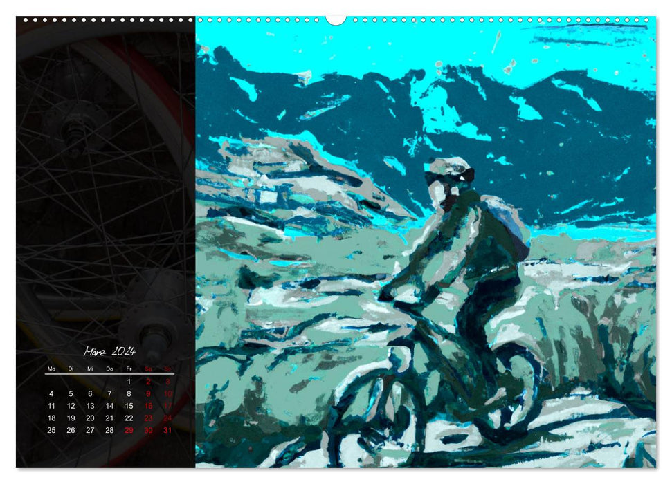 Gemalte Fahrradträume (CALVENDO Wandkalender 2024)