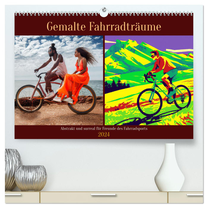 Gemalte Fahrradträume (CALVENDO Premium Wandkalender 2024)