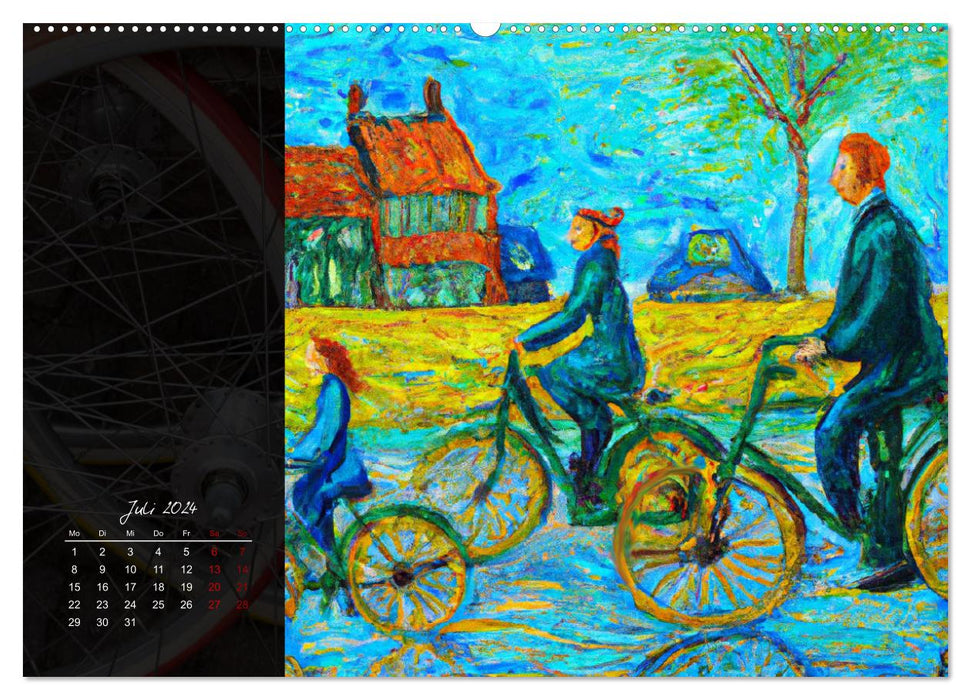 Painted bicycle dreams (CALVENDO Premium Wall Calendar 2024) 