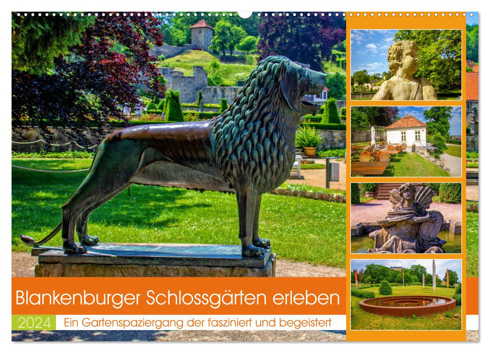 Blankenburger Schlossgärten erleben (CALVENDO Wandkalender 2024)