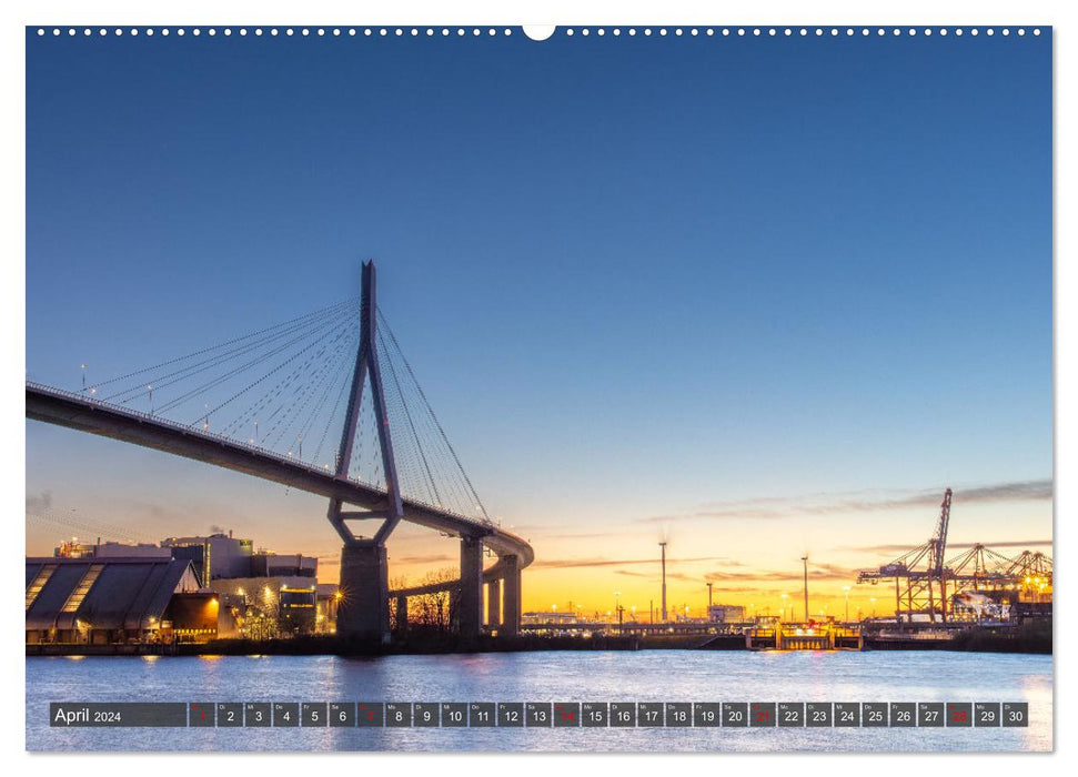 Hamburg - The cosmopolitan city on the waterfront (CALVENDO wall calendar 2024) 