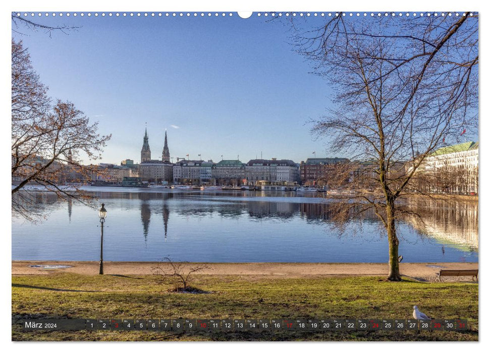 Hamburg - The cosmopolitan city on the waterfront (CALVENDO Premium Wall Calendar 2024) 