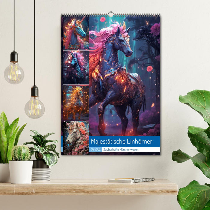 Licornes majestueuses (Calendrier mural CALVENDO 2024) 