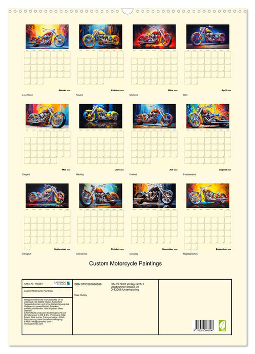 Custom Motorcycle Paintings (CALVENDO Wandkalender 2024)