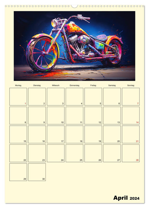 Custom Motorcycle Paintings (CALVENDO Wandkalender 2024)