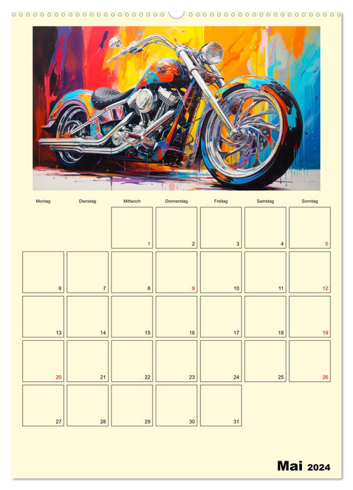 Custom Motorcycle Paintings (CALVENDO Wandkalender 2024)