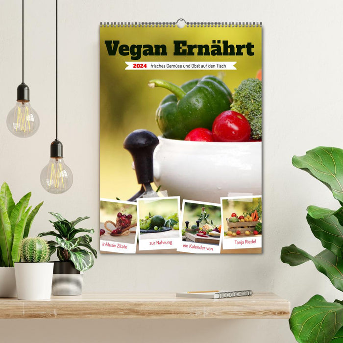 Vegan diet - fresh vegetables and fruit on the table (CALVENDO wall calendar 2024) 