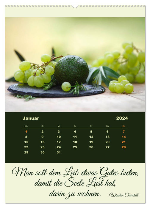 Vegan diet - fresh vegetables and fruit on the table (CALVENDO wall calendar 2024) 