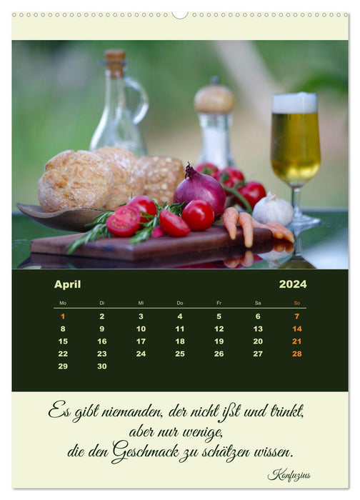 Vegan Ernährt - frisches Gemüse und Obst auf den Tisch (CALVENDO Wandkalender 2024)