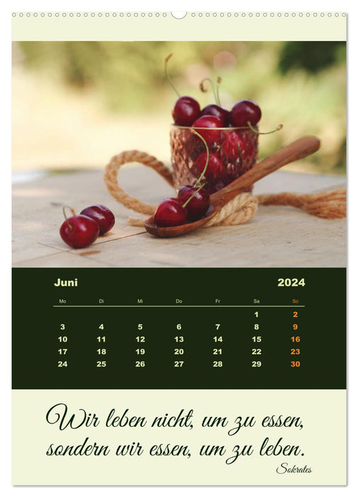 Vegan Ernährt - frisches Gemüse und Obst auf den Tisch (CALVENDO Wandkalender 2024)
