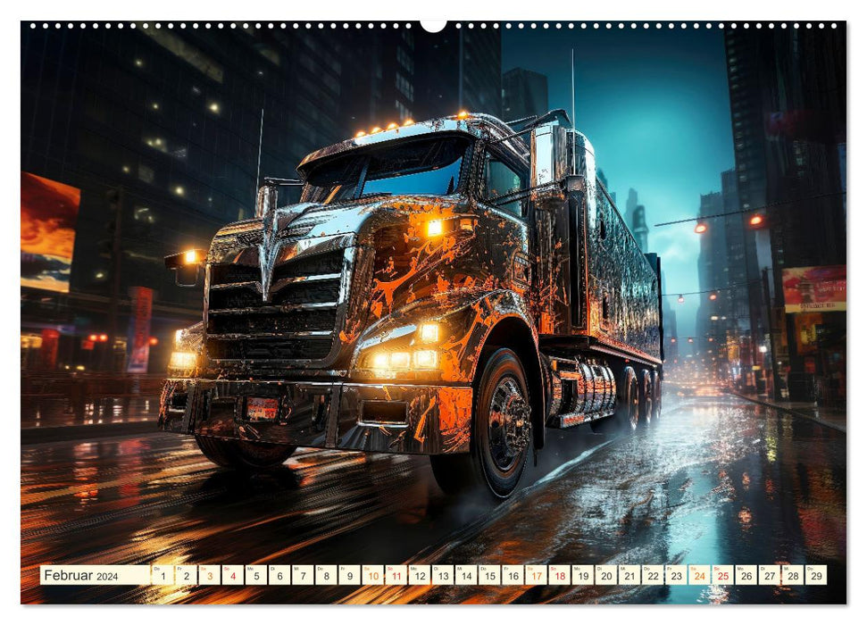 Truck Fantasien (CALVENDO Wandkalender 2024)