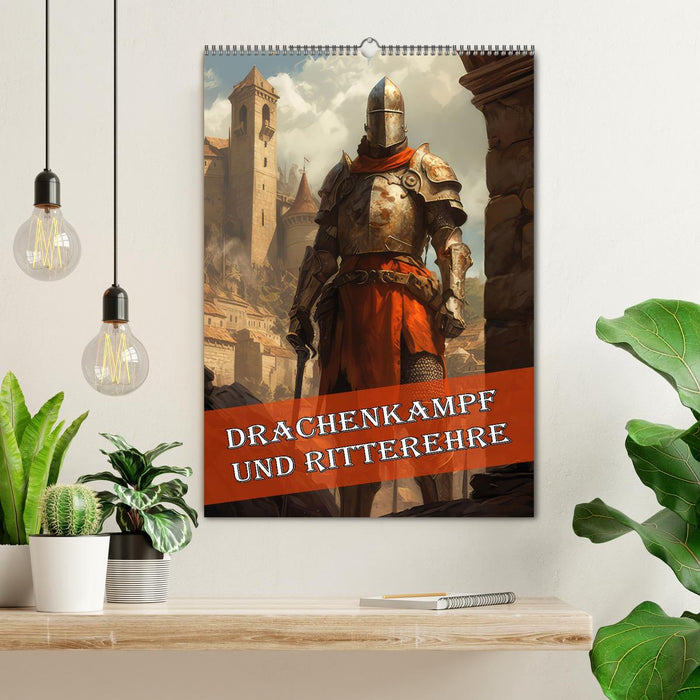 Drachenkampf und Ritterehre (CALVENDO Wandkalender 2024)