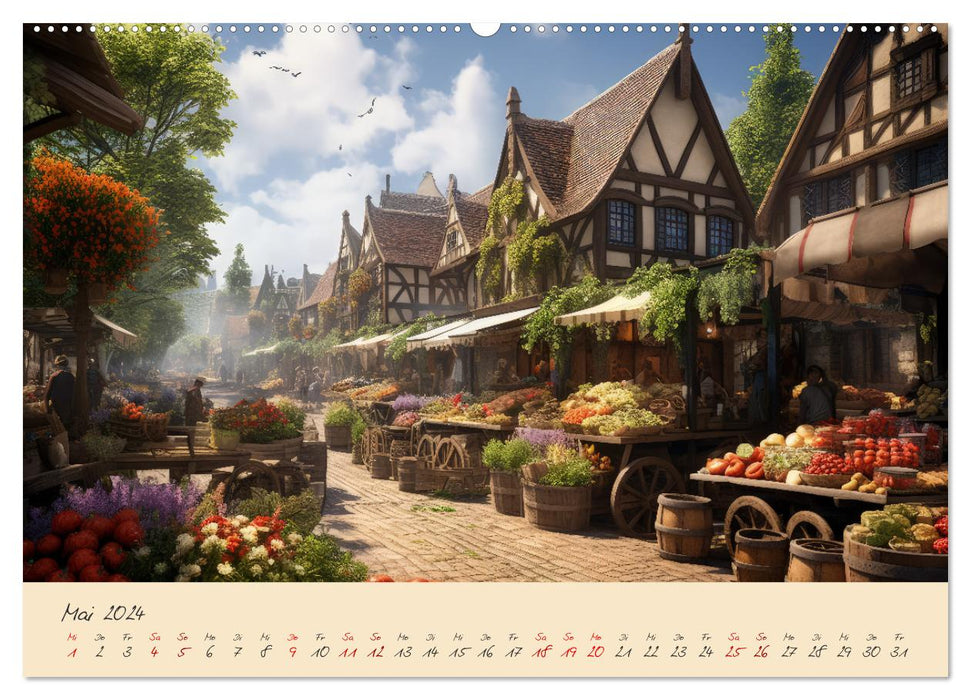 Jahreszeiten im Mittelalter (CALVENDO Wandkalender 2024)