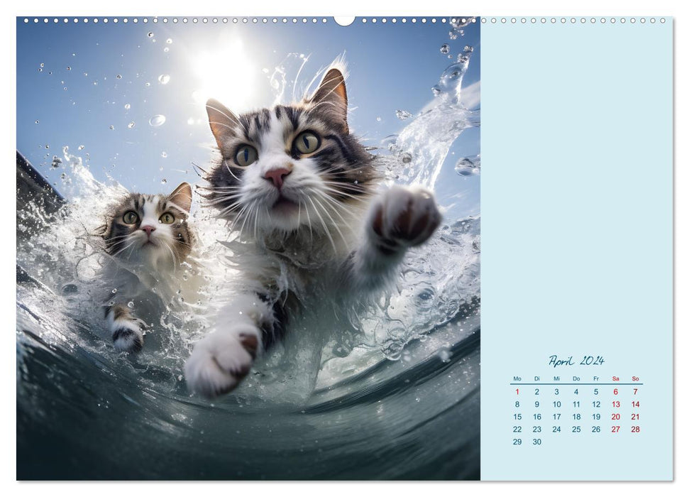 Animal-friendly water features (CALVENDO Premium Wall Calendar 2024) 