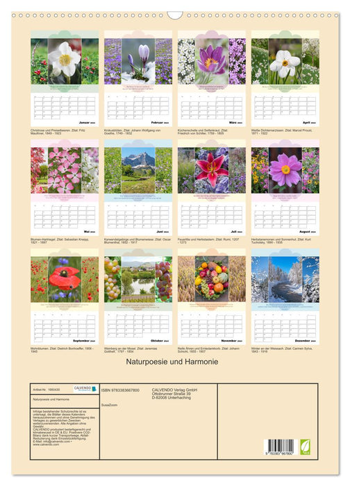 Naturpoesie und Harmonie (CALVENDO Wandkalender 2024)