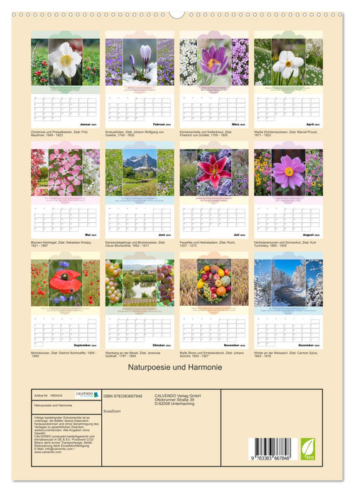 Naturpoesie und Harmonie (CALVENDO Premium Wandkalender 2024)